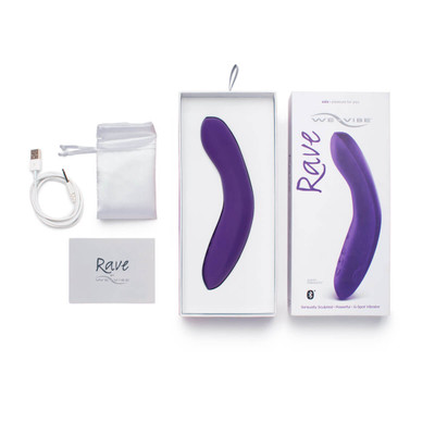 Foto 5 do produto Vibrador Recarregável de Luxo em Silicone com 10 Modos de Vibração Controladas Por Aplicativo - 19 x 3,5 cm | We-Vibe Rave