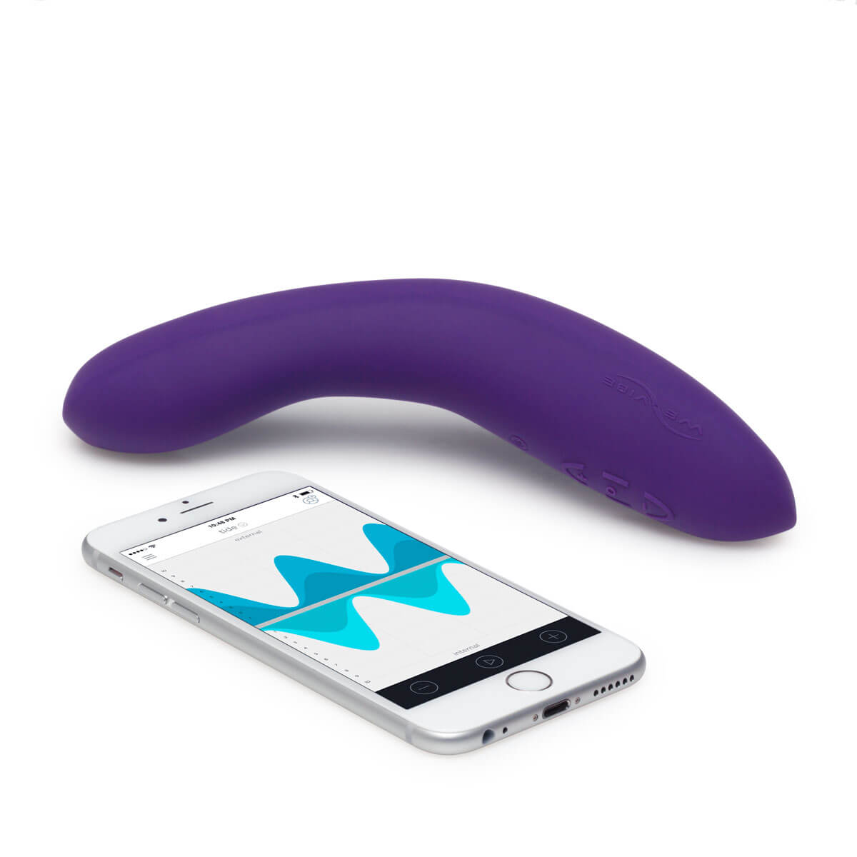 Vibrador Recarregável de Luxo em Silicone com 10 Modos de Vibração Controladas Por Aplicativo - 19 x 3,5 cm | We-Vibe Rave - 8