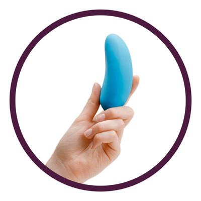 We-Vibe Wish - Massageador Recarregável em Silicone com 10 Modos de Vibração e Resistência à Água - 10,4 x 6,6 cm | Cor: Azul