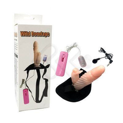 Foto 1 do produto Wild Bondage - Capa Peniana Oca com Estimulador de Clitóris, Cápsula Vibratória, Vibração Multivelocidade, Cinta em Couro Sintético e Simulador de Gemidos - Tamanho Único