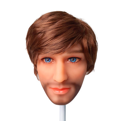 William - Boneco Realístico em TPE com Olhos Azuis, Cabelo Castanho, Vértebras em Aço e 2 Orifícios Penetráveis - 52 KG e 1,60 Metros de Altura