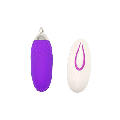Foto 2 do produto Wireless Egg - Cápsula Vibratória Recarregável com 20 Modos de Vibração e Controle Remoto sem Fio - 8,2 x 3 cm | Cor: Roxo