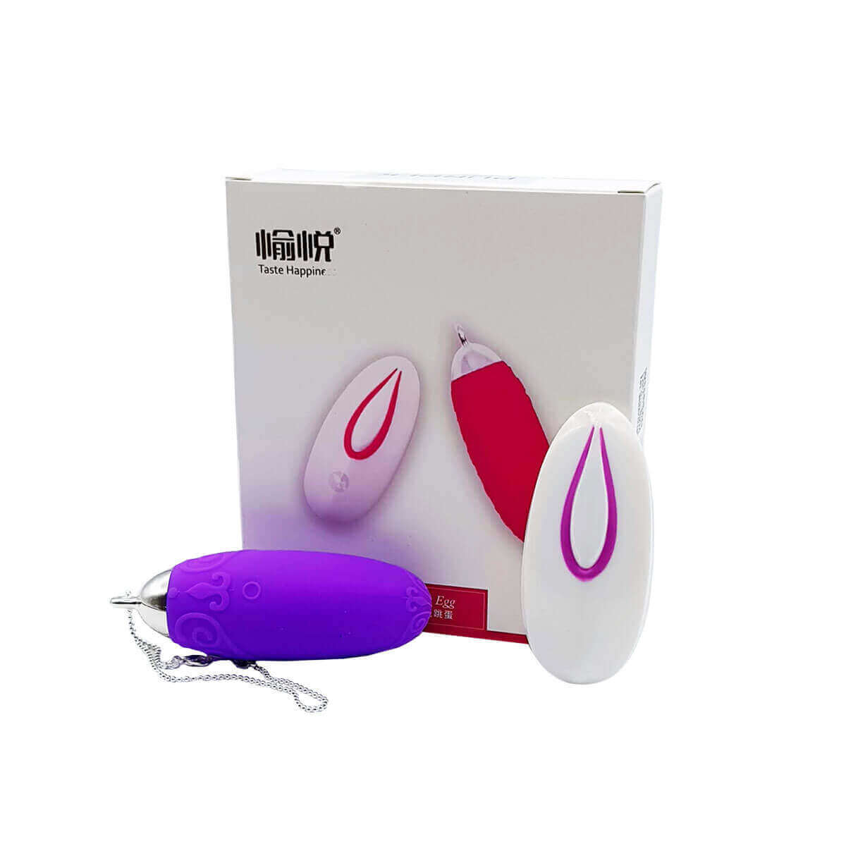 Wireless Egg - Cápsula Vibratória Recarregável com 20 Modos de Vibração e Controle Remoto sem Fio - 8,2 x 3 cm | Cor: Roxo - 1