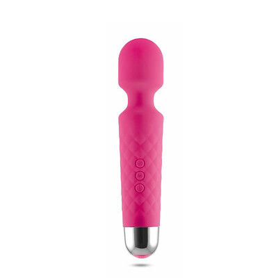 Foto 2 do produto Womanizer Pleasure Wand - Massageador Recarregável com 20 Modos de Vibração e Corpo Texturizado - 19 x 4 cm  | Cor: Rosa
