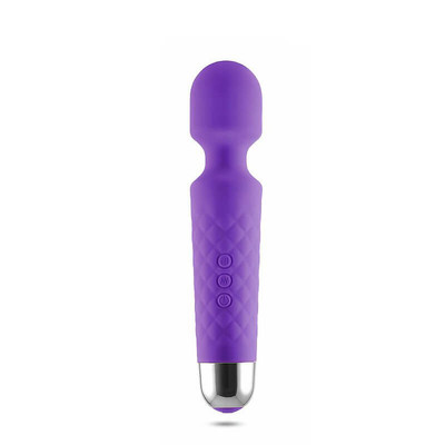 Foto 2 do produto Womanizer Pleasure Wand - Massageador Recarregável com 20 Modos de Vibração e Corpo Texturizado - 19 x 4 cm  | Cor: Roxo