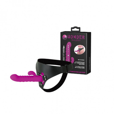 Foto 1 do produto Wonder Thruster - Cinta e Vibrador Recarregável com Estimulador de Clítoris e Ponto G, 7 Modos de Vibrações e de Pulsações que Imitam o Movimento de Vai e Vem