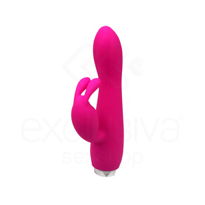 Foto 2 do produto XXOO Corn Poppy - Vibrador de Ponto G e Estimulador de Clitóris no Formato de Coelho com 10 Modos de Vibração - 12 x 3,1 cm | Cor: Pink