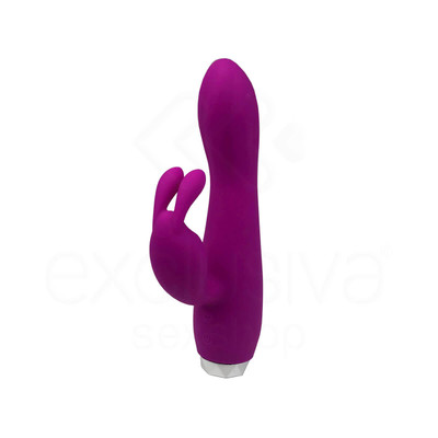 Foto 2 do produto XXOO Corn Poppy - Vibrador de Ponto G e Estimulador de Clitóris no Formato de Coelho com 10 Modos de Vibração - 12 x 3,1 cm | Cor: Roxo