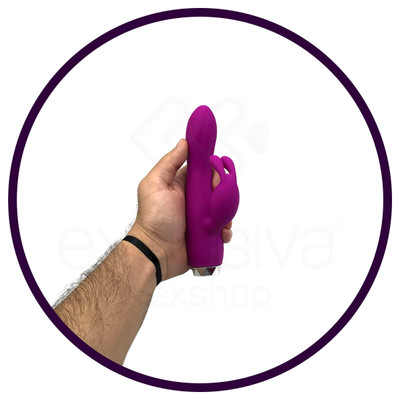 Foto 3 do produto XXOO Corn Poppy - Vibrador de Ponto G e Estimulador de Clitóris no Formato de Coelho com 10 Modos de Vibração - 12 x 3,1 cm | Cor: Roxo