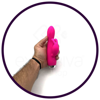 Foto 3 do produto XXOO Corn Poppy - Vibrador de Ponto G e Estimulador de Clitóris no Formato de Coelho com 10 Modos de Vibração - 12 x 3,1 cm | Cor: Pink