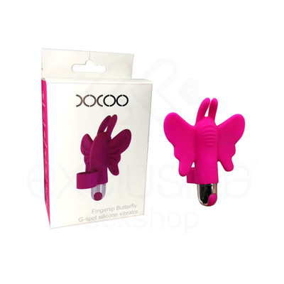 Foto 1 do produto XXOO Fingertip Butterfly - Dedeira Estimuladora de Clitóris com Formato de Borboleta e 10 Modos de Vibração - 11 x 9 cm | Cor: Pink