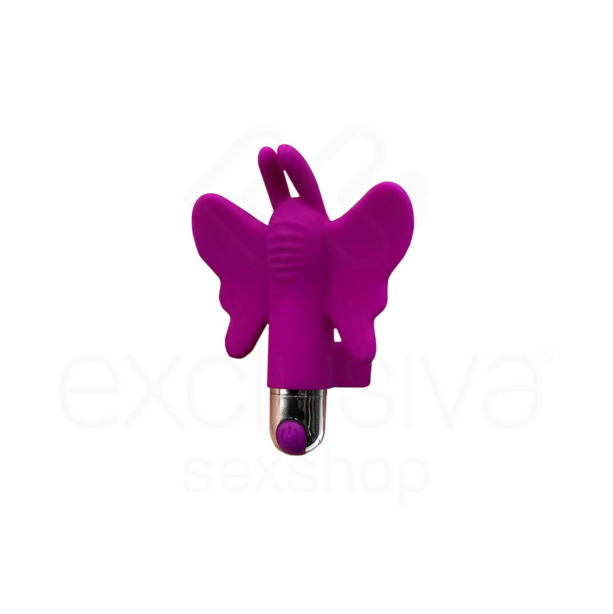 XXOO Fingertip Butterfly - Dedeira Estimuladora de Clitóris com Formato de Borboleta e 10 Modos de Vibração - 11 x 9 cm | Cor: Roxo - 2