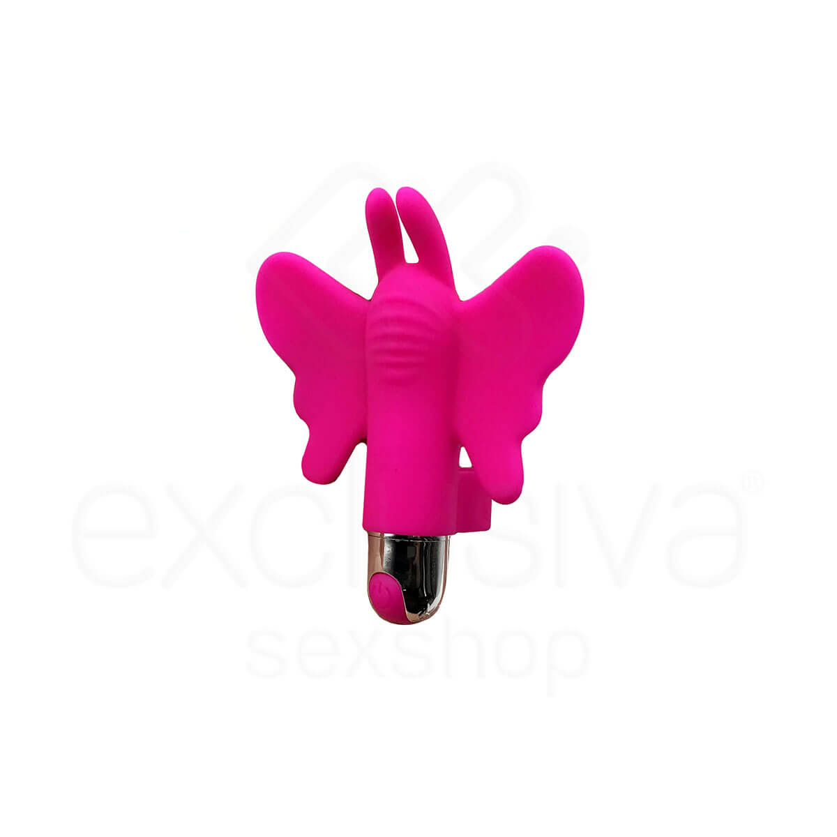 XXOO Fingertip Butterfly - Dedeira Estimuladora de Clitóris com Formato de Borboleta e 10 Modos de Vibração - 11 x 9 cm | Cor: Pink - 2