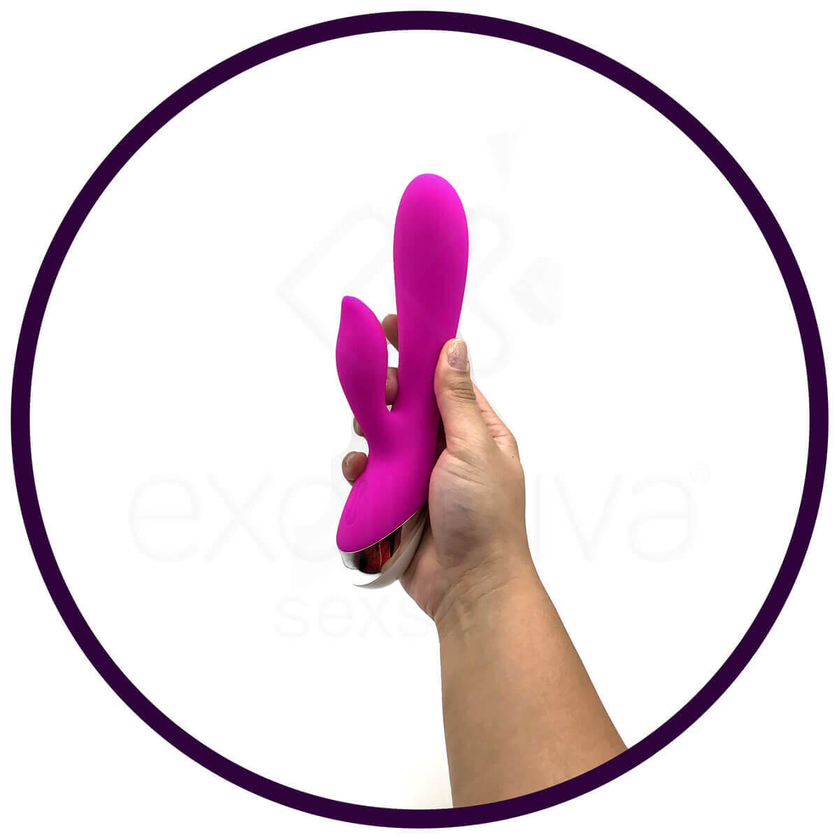 Vibrador Estimulador de Ponto G e Clitóris em Silicone com 10 Modos de Vibração - XXOO First Love | 11 x 3,6 cm | Cor: Roxo - 5