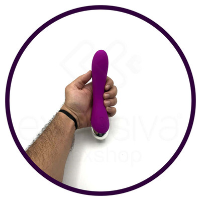 Foto 4 do produto XXOO Green Baby - Vibrador Estimulador de Ponto G e Clitóris Recarregável com 10 Modos de Vibração e Corpo Flexível - 12 x 4,1 cm | Cor: Roxo
