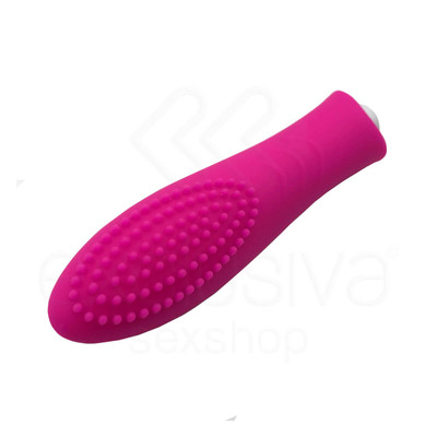 Foto 2 do produto Estimulador de Clitóris em Silicone com Cerdas Massageadoras, Textura Anelar e Vibração Única - XXOO Honey Tongue G-Spot Silicone Vibrator - 10 x 3 cm | Cor: Pink
