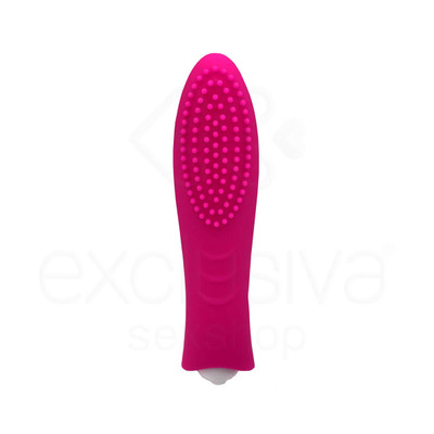Foto 3 do produto Estimulador de Clitóris em Silicone com Cerdas Massageadoras, Textura Anelar e Vibração Única - XXOO Honey Tongue G-Spot Silicone Vibrator - 10 x 3 cm | Cor: Pink