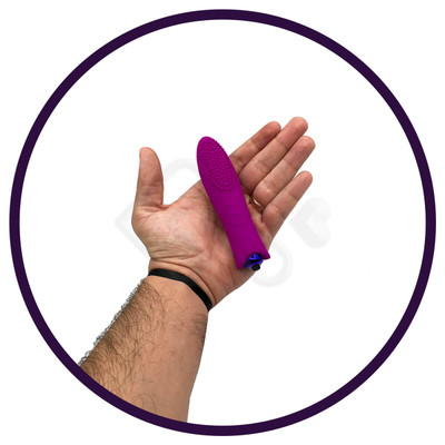 Foto 5 do produto Estimulador de Clitóris em Silicone com Cerdas Massageadoras, Textura Anelar e Vibração Única - XXOO Honey Tongue G-Spot Silicone Vibrator - 10 x 3 cm | Cor: Roxo