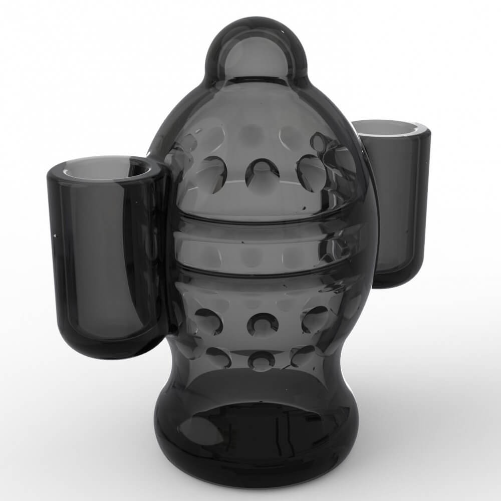 XXOO Penile Persistent Trainer - Capa Estimuladora de Glande Peniana com Cápsula Dupla e 20 Modos de Vibração - 6,9 x 6,7 cm - 4