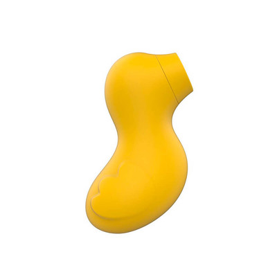 Foto 4 do produto Estimulador de Clitóris Recarregável em Silicone no Formato de Patinho com 7 Modos de Pulsação - XXOO Green Baby | 8,3 x 4,9 cm