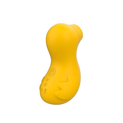Foto 5 do produto Estimulador de Clitóris Recarregável em Silicone no Formato de Patinho com 7 Modos de Pulsação - XXOO Green Baby | 8,3 x 4,9 cm
