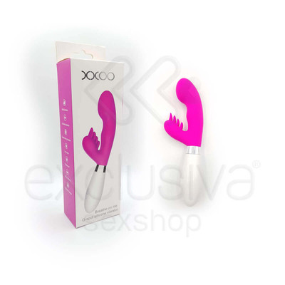 Foto 1 do produto Vibrador Estimulador de Ponto G e Clitóris com Cerdas Massageadoras e 10 Modos de Vibração - XXOO - 9,2 x 3,3 cm | Cor: Rosa