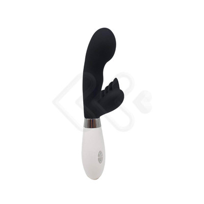 Foto 2 do produto Vibrador Estimulador de Ponto G e Clitóris com Cerdas Massageadoras e 10 Modos de Vibração - XXOO - 9,2 x 3,3 cm | Cor: Preto