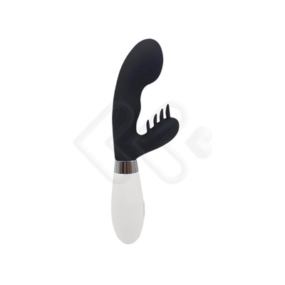 Foto 4 do produto Vibrador Estimulador de Ponto G e Clitóris com Cerdas Massageadoras e 10 Modos de Vibração - XXOO - 9,2 x 3,3 cm | Cor: Preto