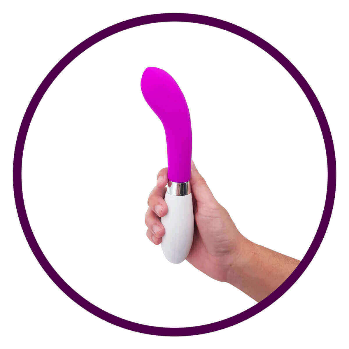 XXOO - Vibrador Estimulador de Ponto G em Silicone com 10 Modos de Vibrações 12 x 3 cm  | Cor: Roxo - 4