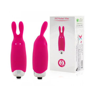 Foto 1 do produto XYZ Pocket Vibe - Cápsula Vibratória em Forma de Coelho com 10 Modos de Vibração - 8,5 x 2,3 cm | Cor: Rosa
