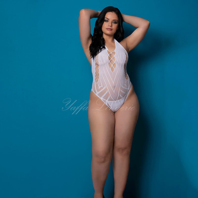 Foto 7 do produto Body Frente Única com Decote em Arrastão - Yaffa Lingerie |Veste do P 36 até o Plus Size 46 | Disponível em 2 Cores