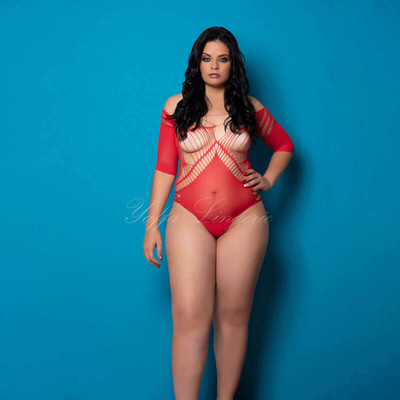 Foto 1 do produto Yaffa Lingerie - Body sem Costura em Microfibra com Aberturas Sensuais e Mangas Cumpridas - Veste do p 36 até o Plus Size 46