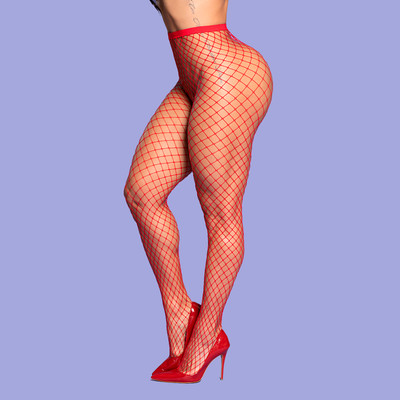 Meia Calça Arrastão com Trama Média - Yaffa Lingerie | Tamanho Único | Disponível em 3 Cores