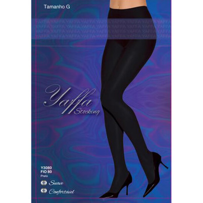 Meia Calça Preta - Yaffa Lingerie | Disponível em 2 Tamanhos