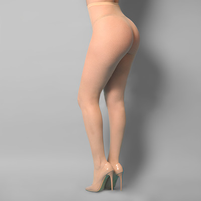 Meia Calça em Arrastão com Trama Pequena - Yaffa Lingerie | Tamanho Único | Disponível em 2 Cores