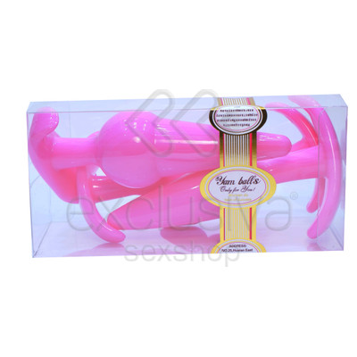 Foto 2 do produto Yam Balls  - Kit com 4 Plugs Anais em Diferentes Formas e Tamanhos | Cor: Rosa