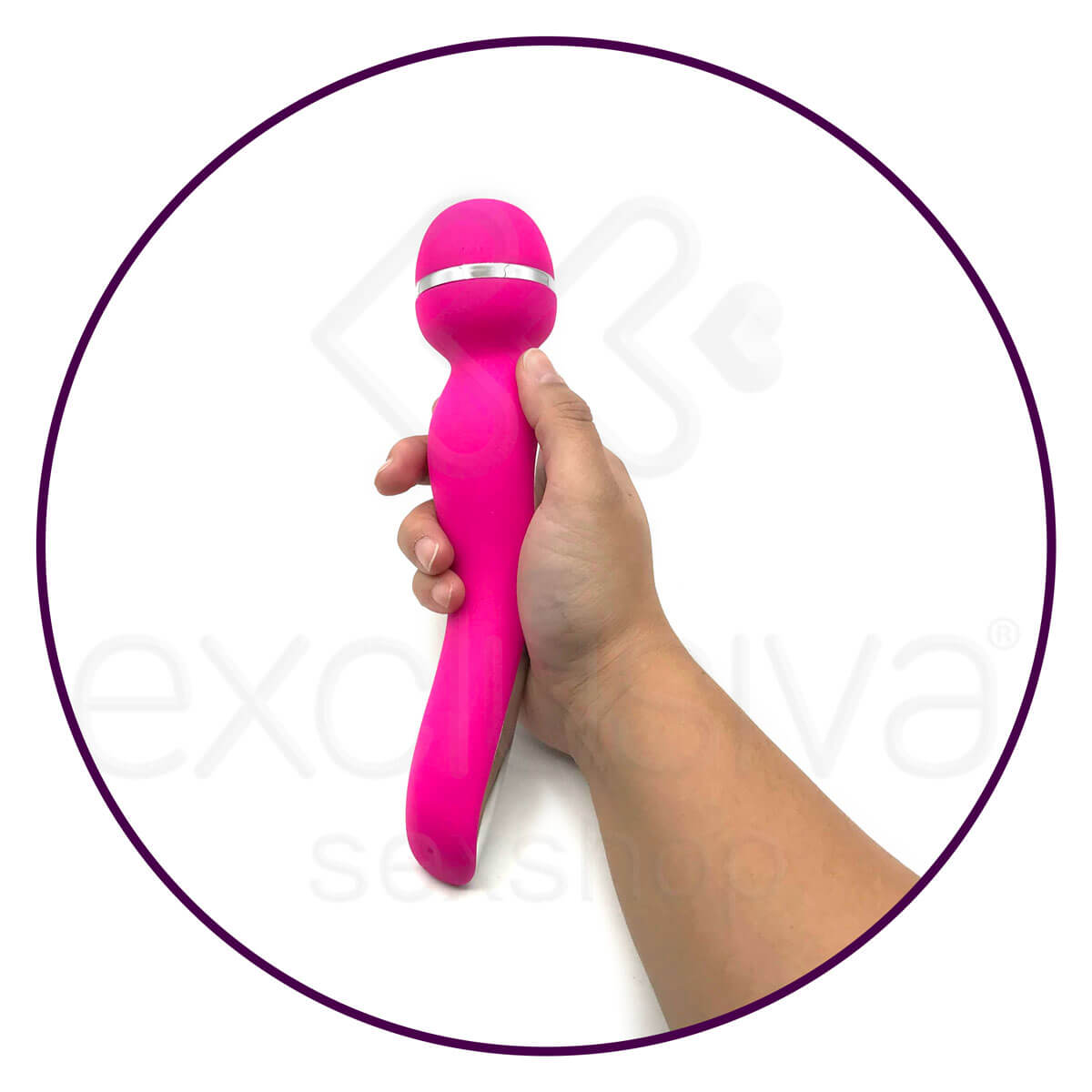 Yidi - Vibrador Massageador Recarregável em Silicone Soft Touch com 12 Modos de Vibração - 21,5 x 4 cm - 6
