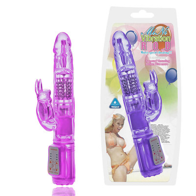 Foto 1 do produto Vibrador Rotativo com Estimulador Clitoriano em Formar de Coelho - You Vibe Mini Vibration Rod | 22 x 3 cm | Disponível em 2 Cores