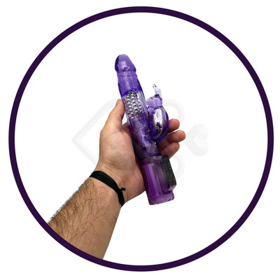 Foto 7 do produto Vibrador Rotativo com Estimulador Clitoriano em Formar de Coelho - You Vibe Mini Vibration Rod | 22 x 3 cm | Disponível em 2 Cores