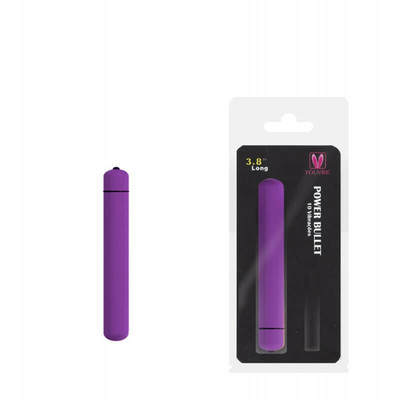 Foto 1 do produto You Vibe Power Bullet - Cápsula Vibratória com 10 Modos de Vibração - 9 x 1,5 cm | Cor: Roxo