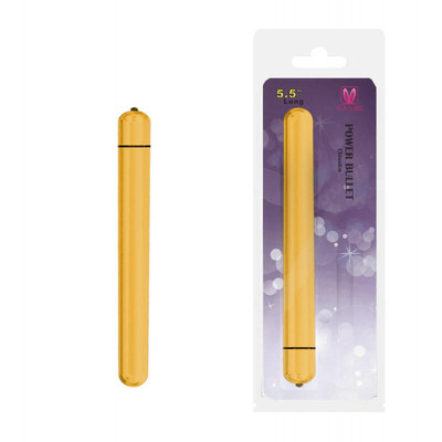 Foto 1 do produto You Vibe Power Bullet Clássico - Cápsula Vibratória com Vibração Única e Potente - 13,5 x 1,5 cm | Cor: Dourado