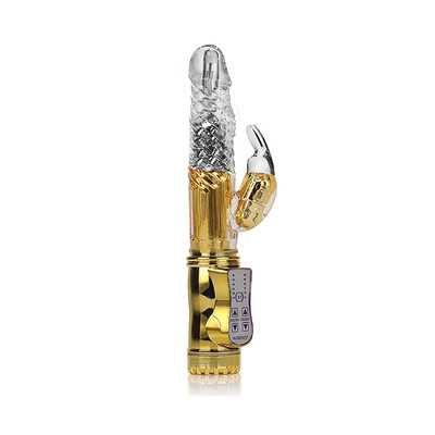 Foto 2 do produto Vibrador Rotativo Metalizado com Estimulador Clitoriano e 36 Modos de Vibração - 22,5 x 3,1 cm | YouVibe | Disponível em 3 Cores