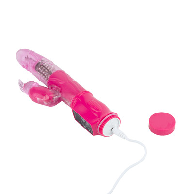 Foto 2 do produto Vibrador Rabbit em Silicone com 12 Modos de Vibração, Rotativo, Estimulador Clitoriano, Resistente a Água e Recarregável - YouVibe | 10 x 3 cm | Cor: Rosa