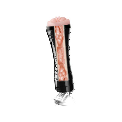 Foto 4 do produto YouVibe Bussy Vibration Ultra Simulation - Masturbador Lanterna em Cyberskin em Forma de Vagina com Vibração Multivelocidade e Ventosa Removível