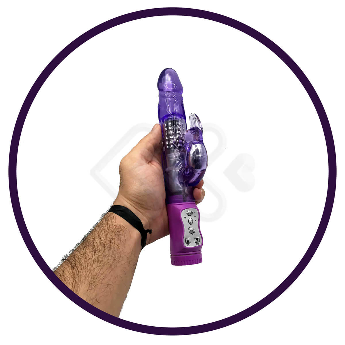 YouVibe - Vibrador de Ponto G com 3 Modos de Rotação e Estimulador de Clitóris no Formato de Coelho com 7 Modos de Vibração - 12,3 x 3 cm | Cor: Roxo - 4