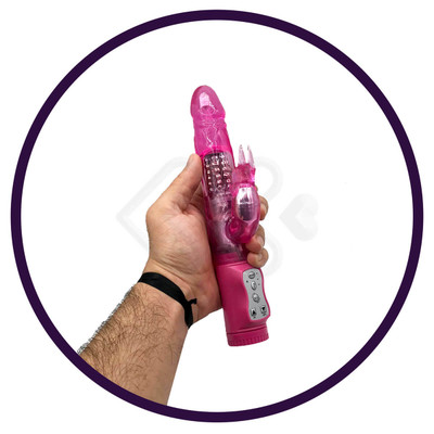 Foto 4 do produto YouVibe - Vibrador de Ponto G com 3 Modos de Rotação e Estimulador de Clitóris no Formato de Coelho com 7 Modos de Vibração - 12,3 x 3 cm | Cor: Rosa