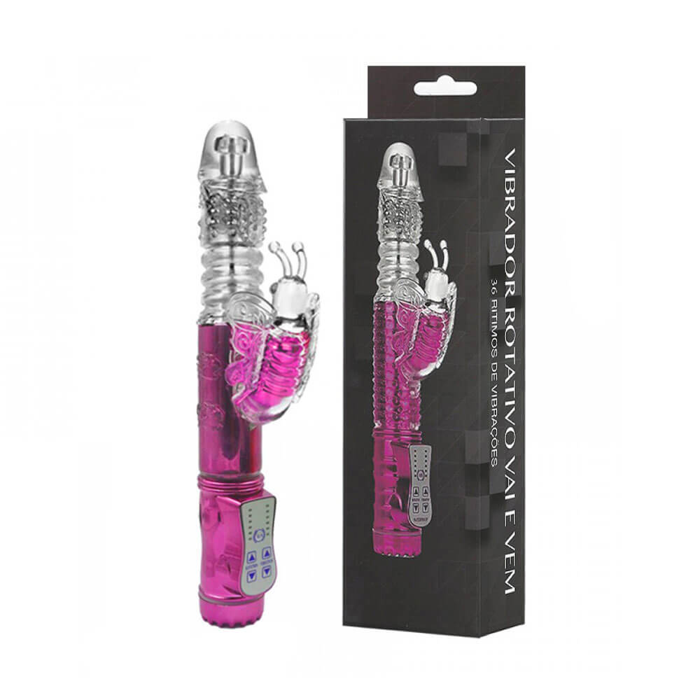 Vibrador Rotativo com Estimulador de Clítoris em Formato de Borboleta, 36 Modos de Vibração e 6 Velocidades - YouVibe | 11,8 x 3,4 cm | Disponível em 3 Cores - 7