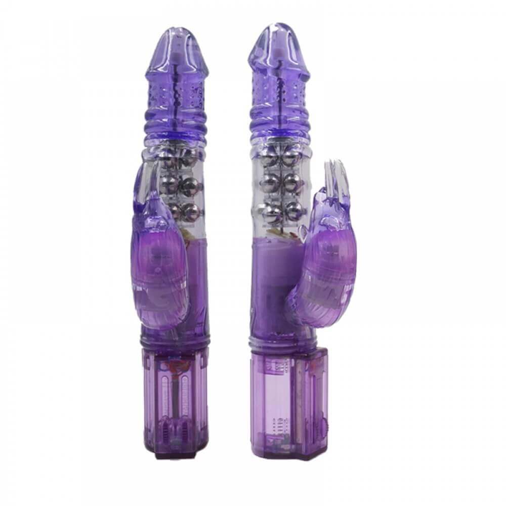 Vibrador Rotativo Estimulador de Ponto G e de Clítoris com Vibração Multivelocidade e Nódulos Rotativos - Youvibe - 25,5 x 3,7 cm | Cor: Roxo - 2
