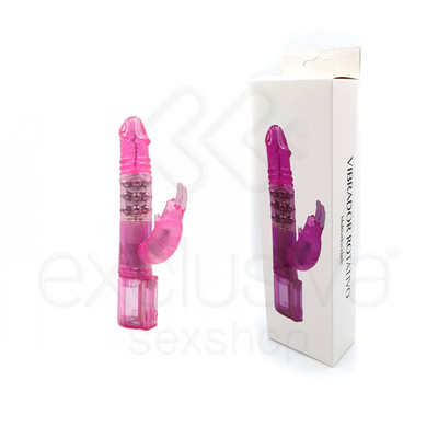 Foto 1 do produto Vibrador Rotativo Estimulador de Ponto G e de Clítoris com Vibração Multivelocidade e Nódulos Rotativos - Youvibe - 25,5 x 3,7 cm | Cor: Rosa