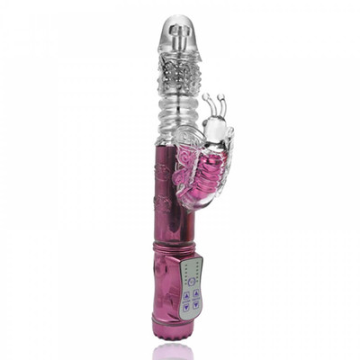 Vibrador Rotativo Recarregável com Estimulador de Clítoris Borboleta, 36 Modos de Vibração e 6 Modos de Velocidade - Youvibe | 11,8 x 3,4 cm | Disponível em 3 Cores